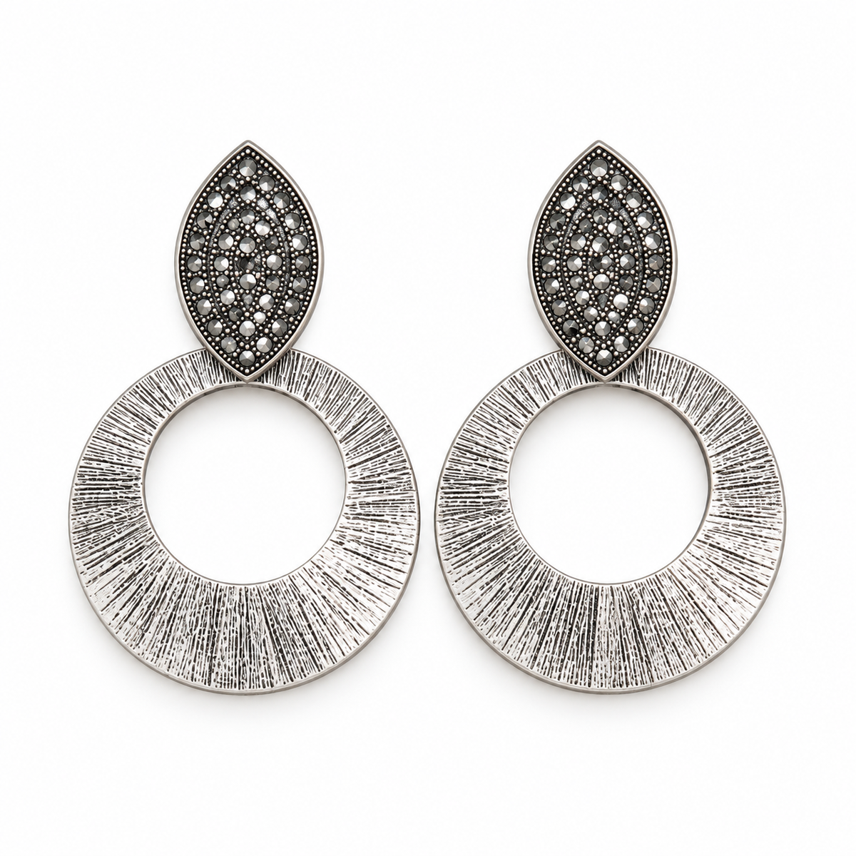 Moon Dew- Metallic dangler Earrings
