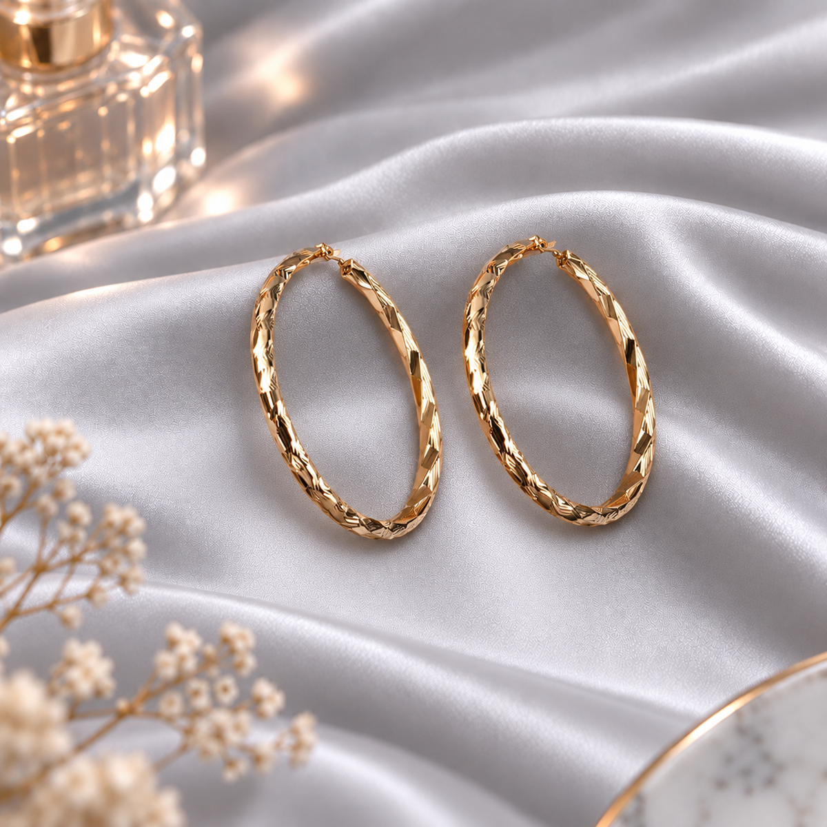 Sunlace- Metallic Hoop Earrings