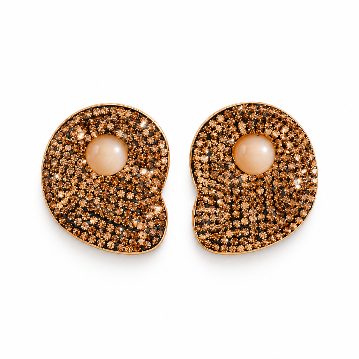 Shine Verse- Stone studded stud earrings