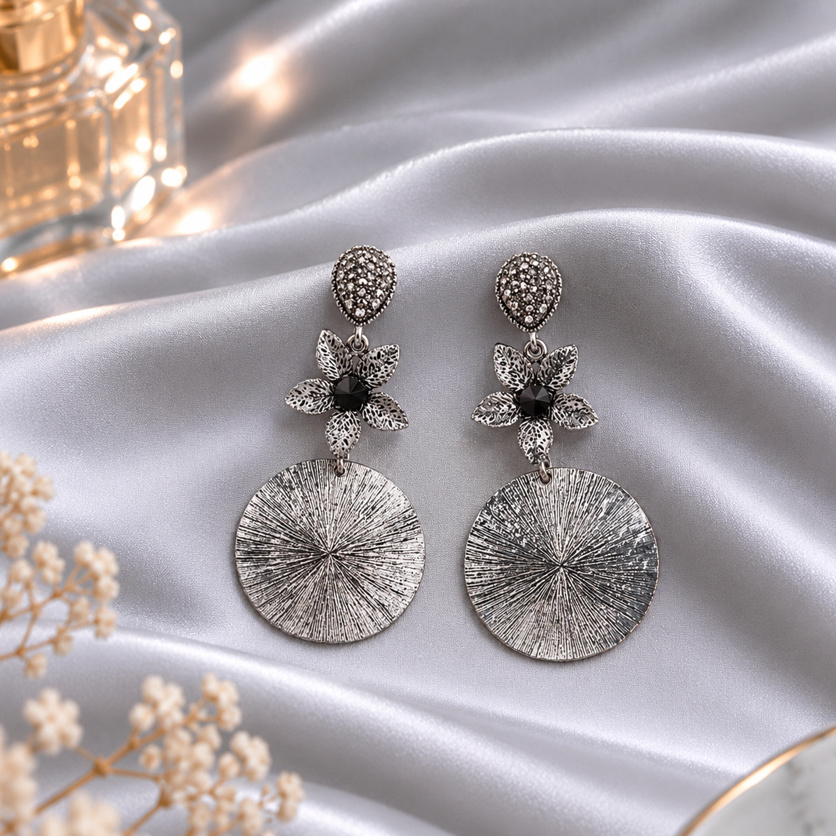 Shimmer Line- Metallic Dangler Earrings