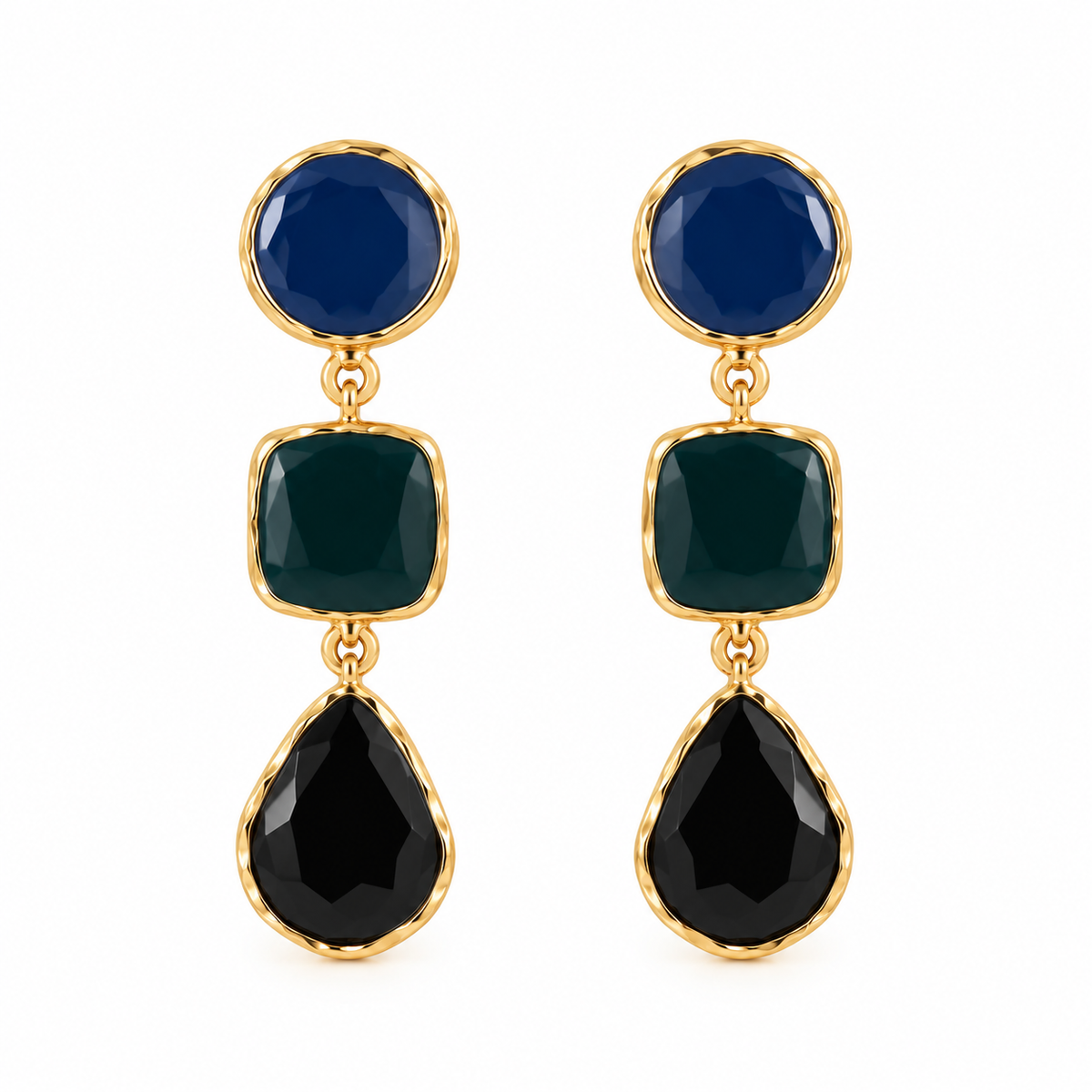 Star Thread- Geometric Dangling Earrings