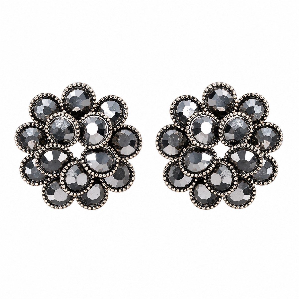 Glow Edit- Stone studded stud earrings