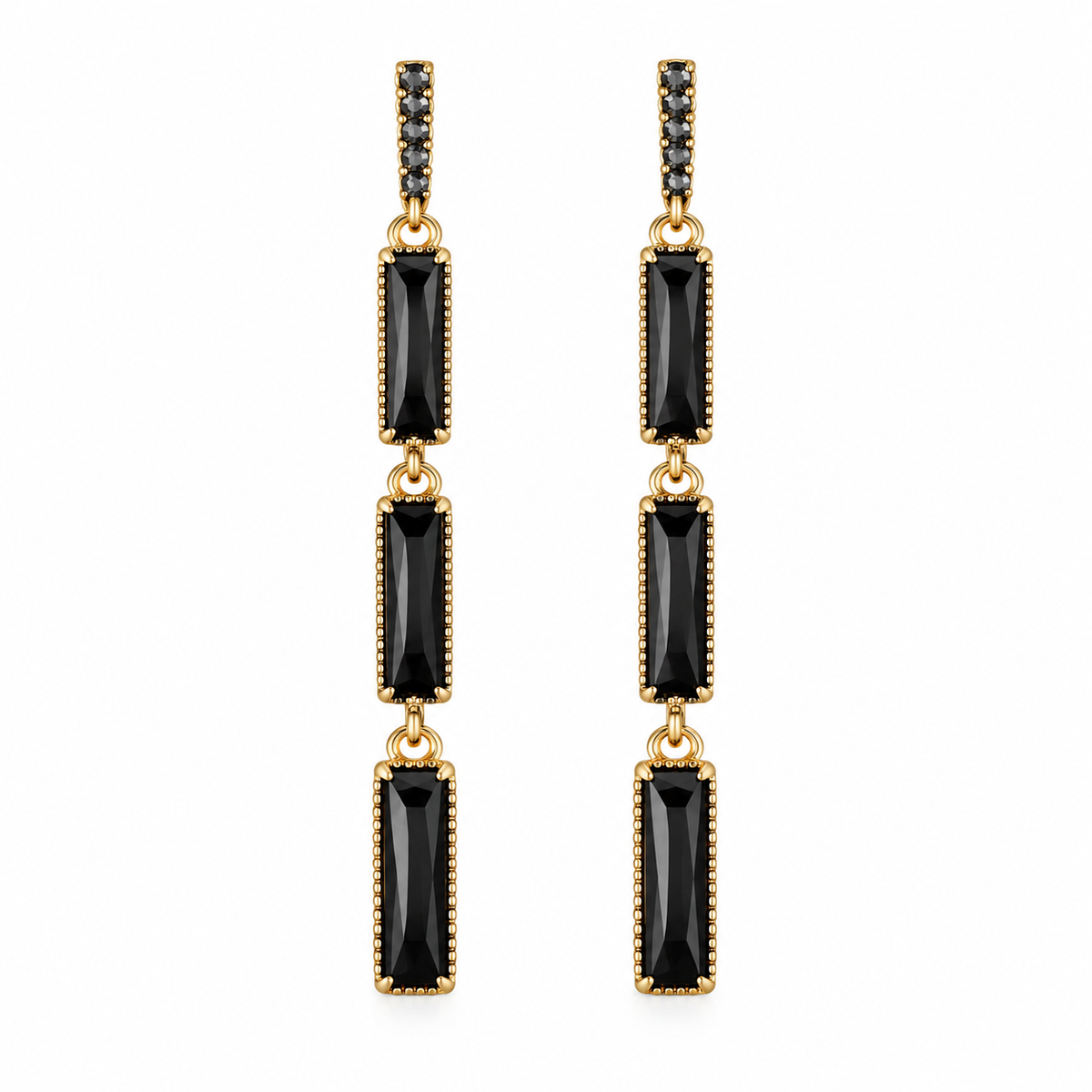 Loom Thread- Stone studded Dangler Earrings