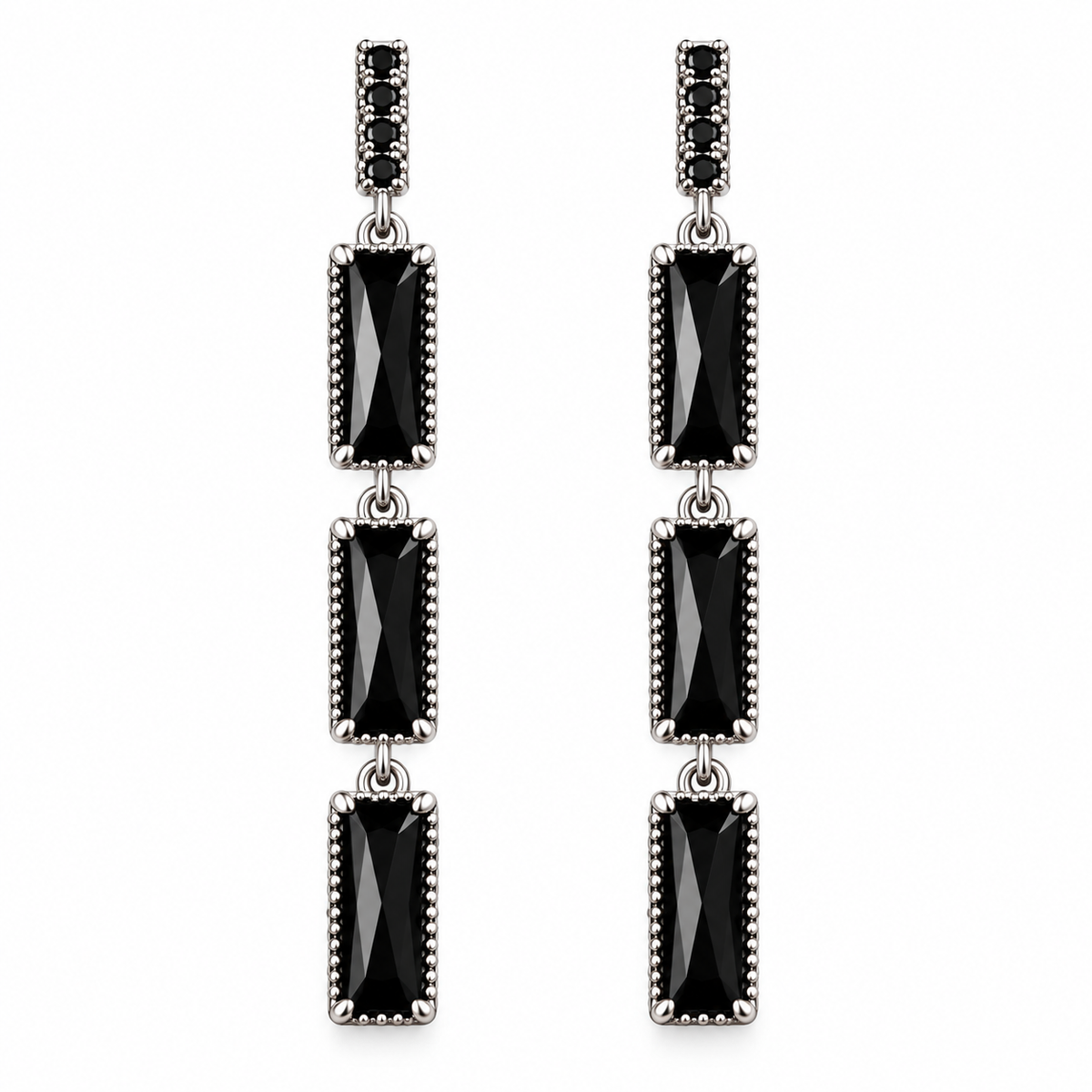 Etch Line- Stone studded Dangler Earrings