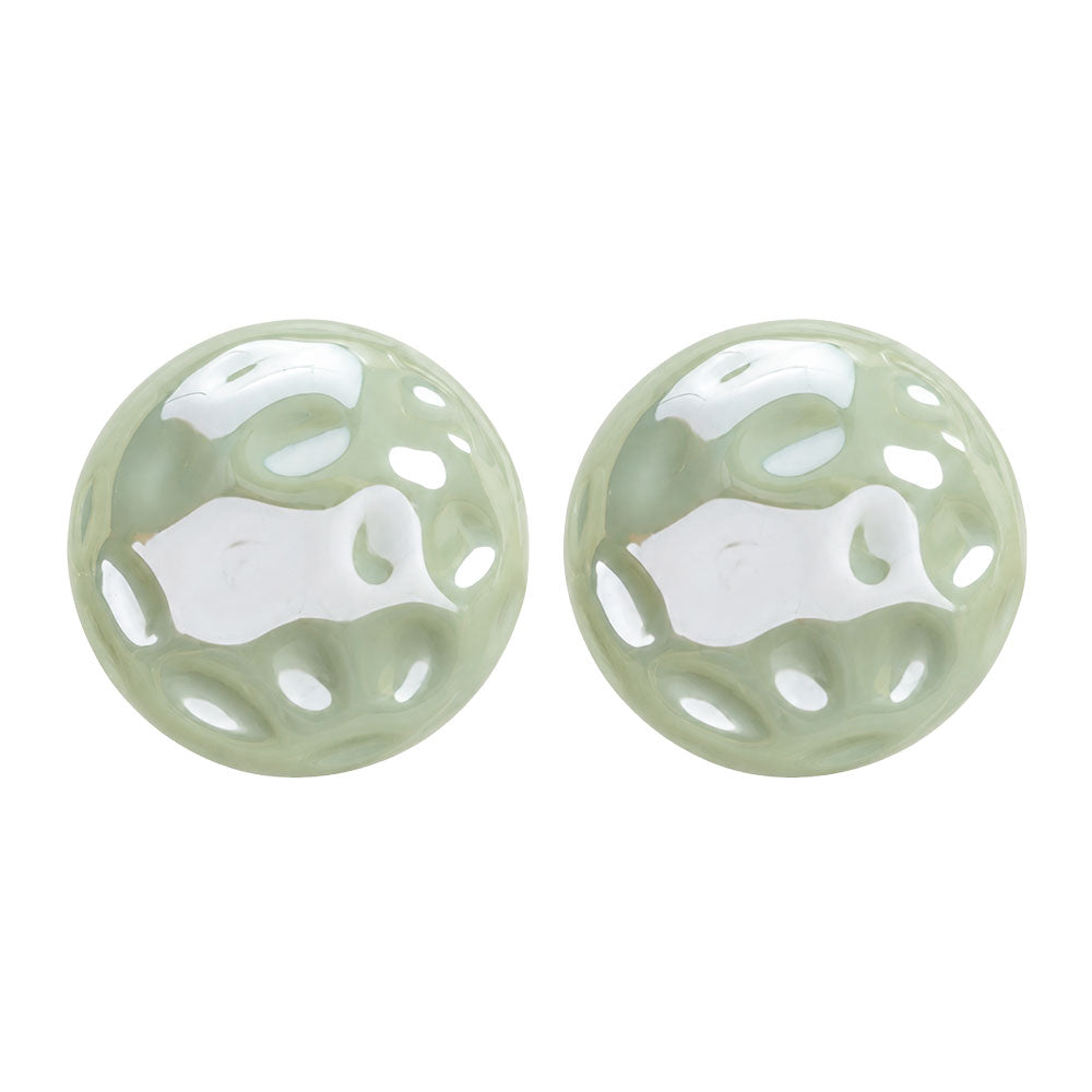 Coral stone- Stud earrings