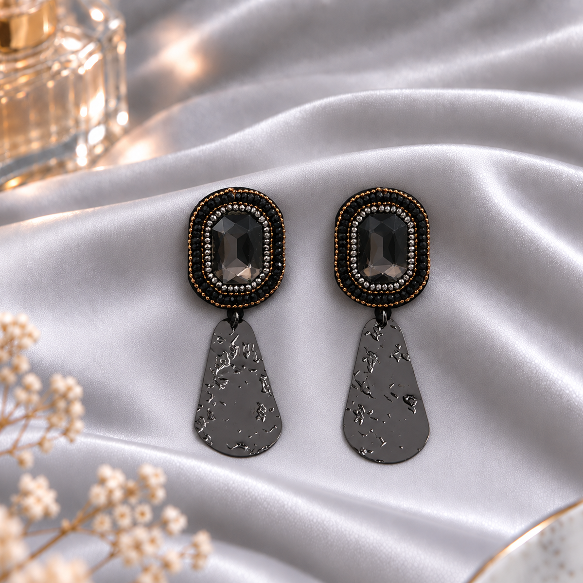 Dream Weave- Stone studded dangler earrings