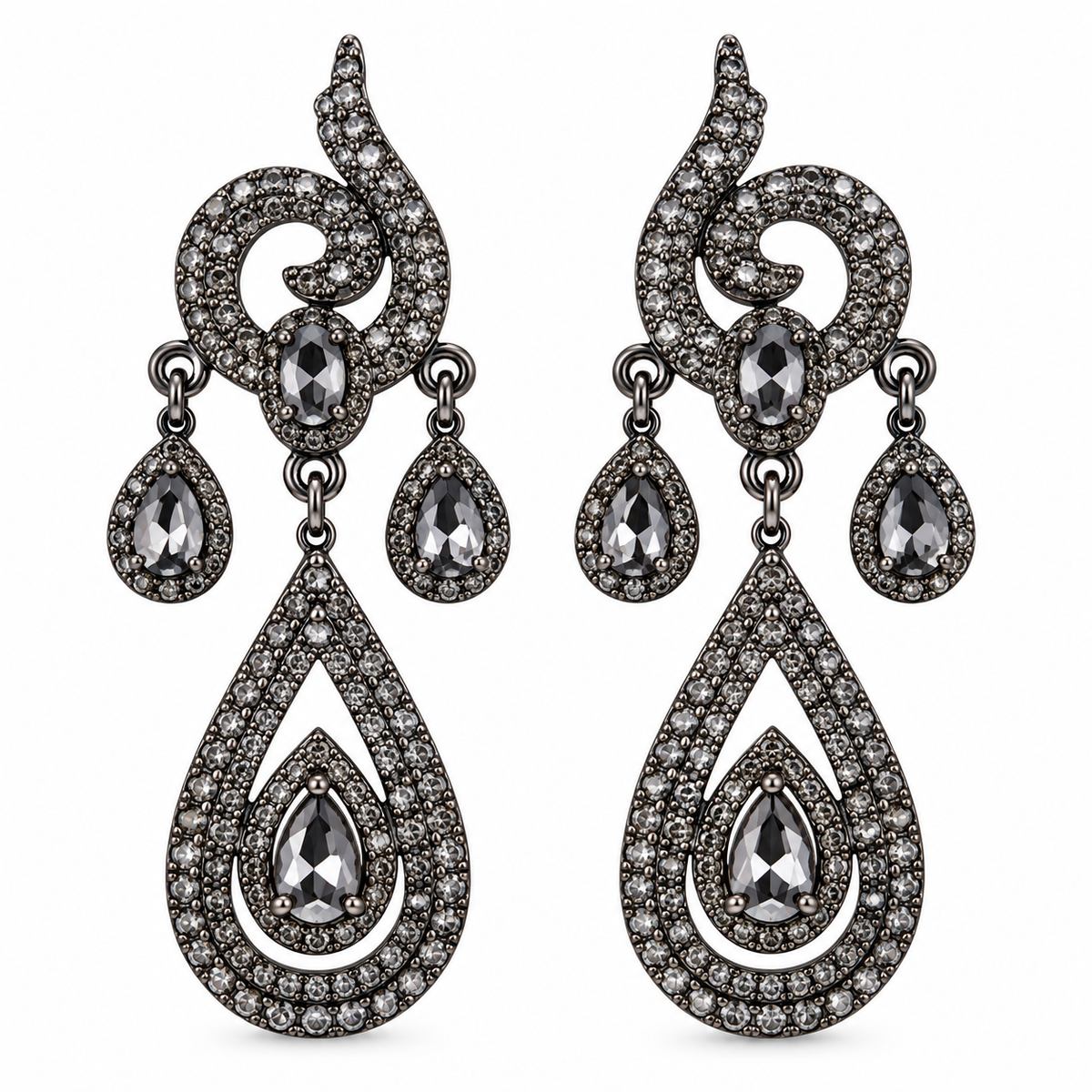 Shine Etch- Stone studded dangler earrings