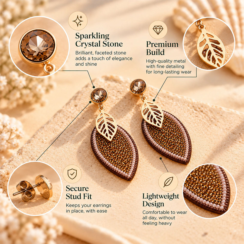 Lustrous Drop- Beaded thread dangler earrings