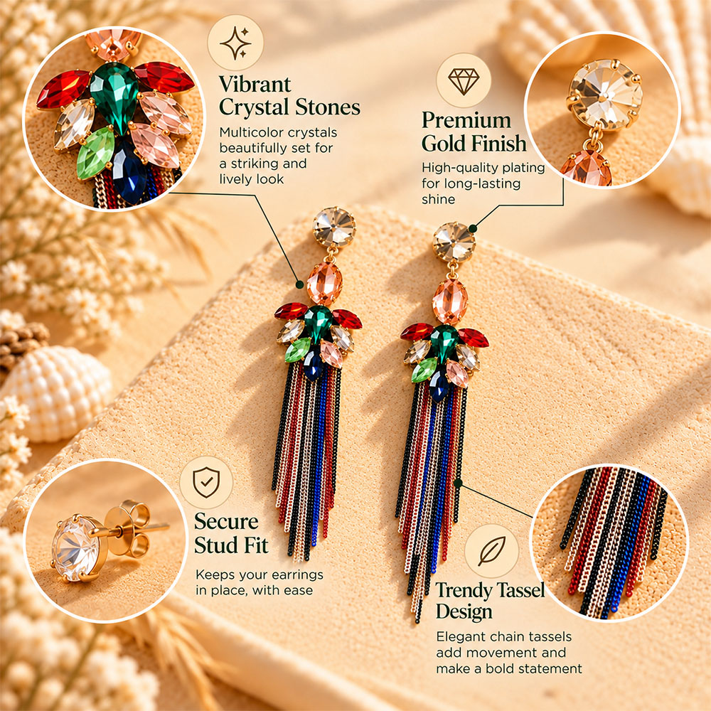 Soul Thread- Beaded thread dangler earrings