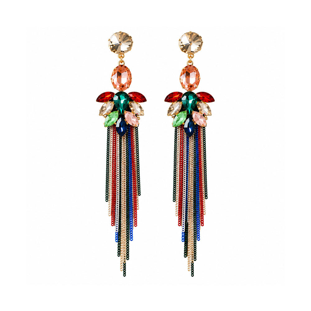 Soul Thread- Beaded thread dangler earrings