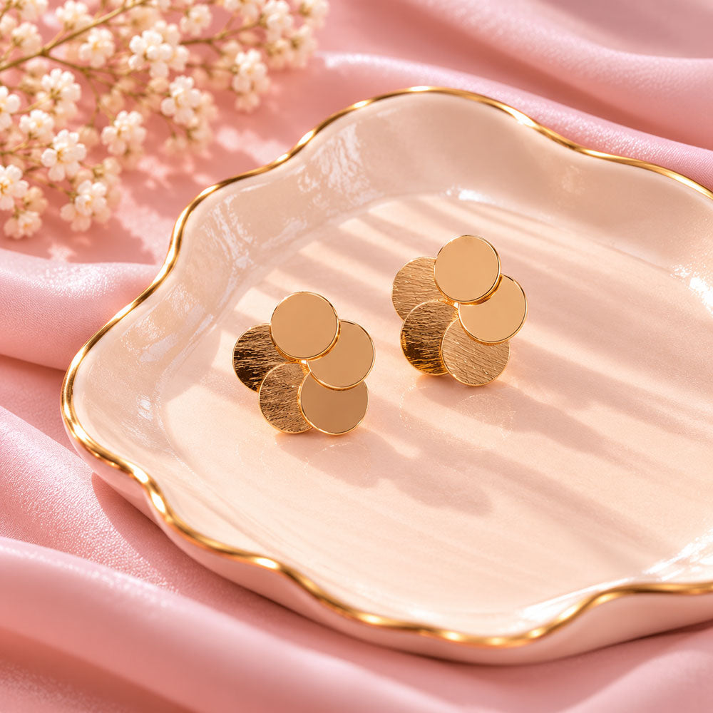 Lustre Dot- Stone studded stud earrings