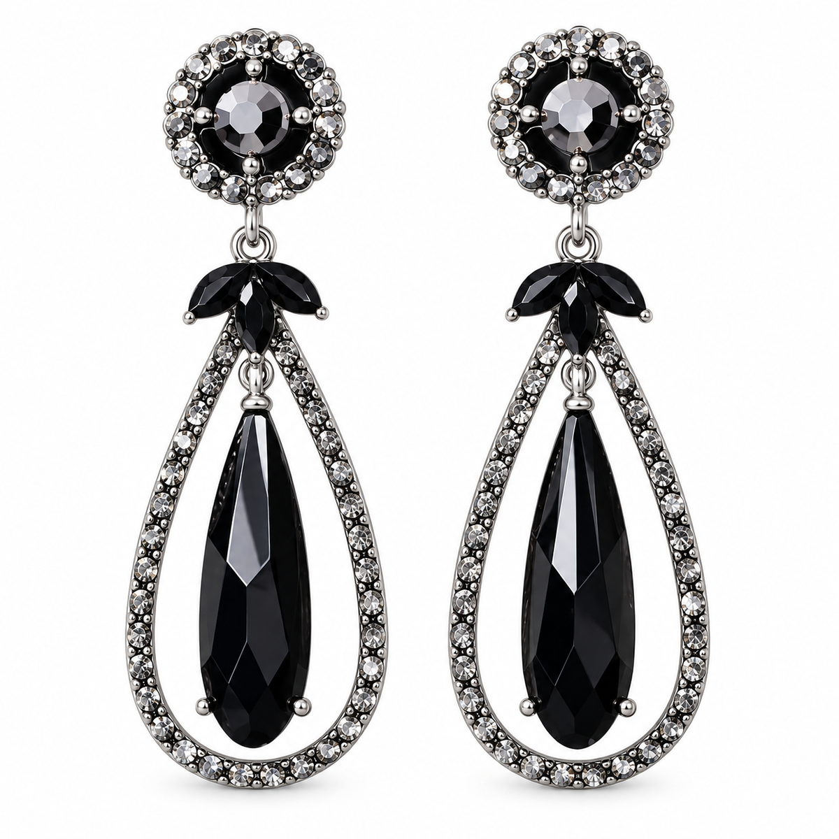 Sunpetal Drop- Stone studded dangler earrings