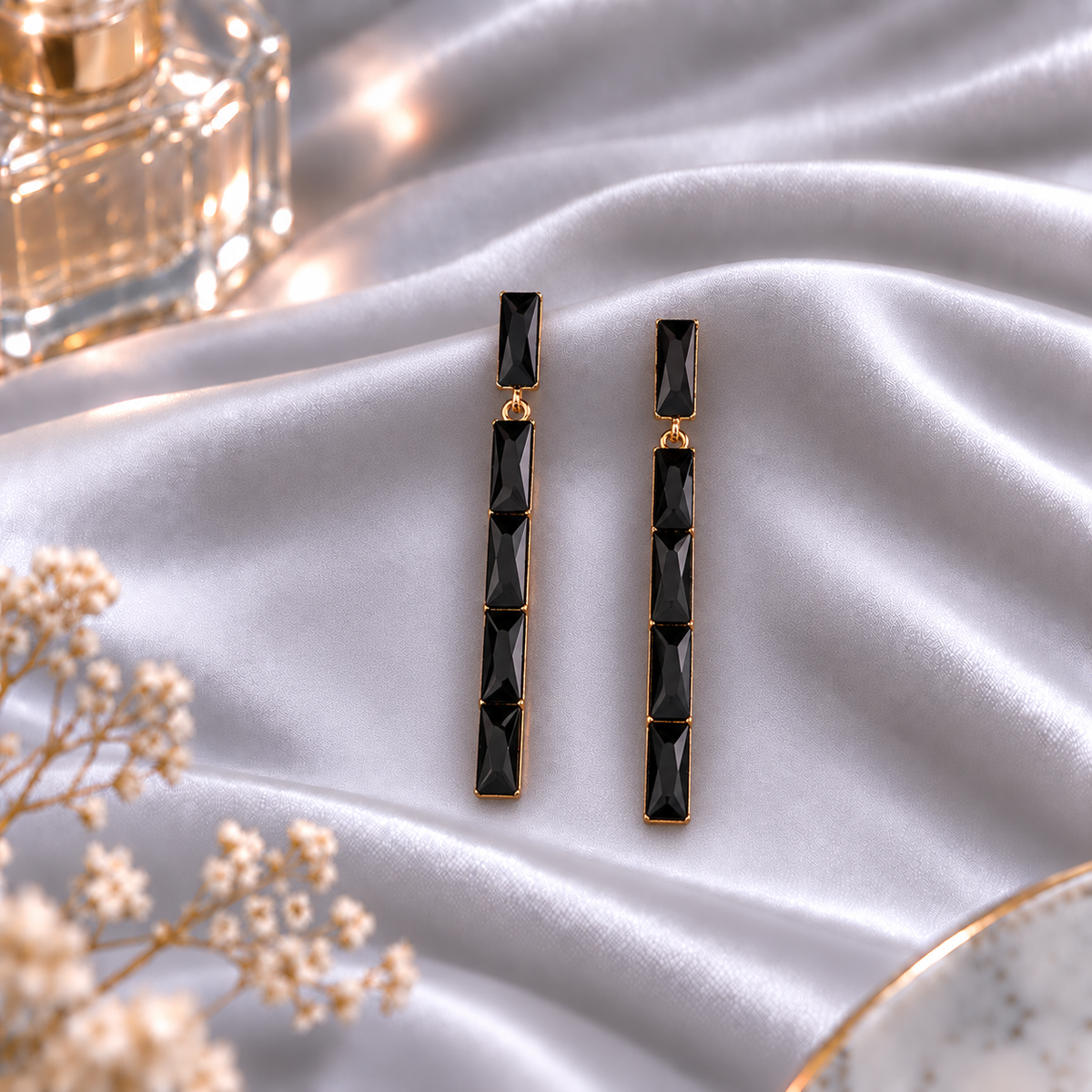 Spark Line- Minimal Long Dangler Earrings