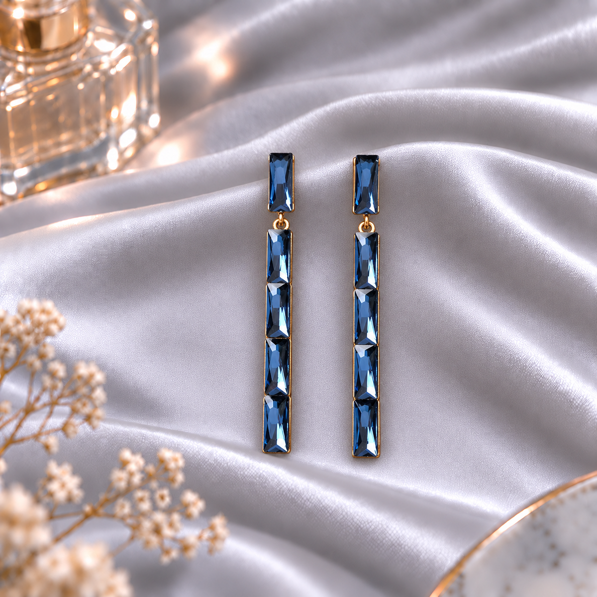 Spark Line- Minimal Long Dangler Earrings