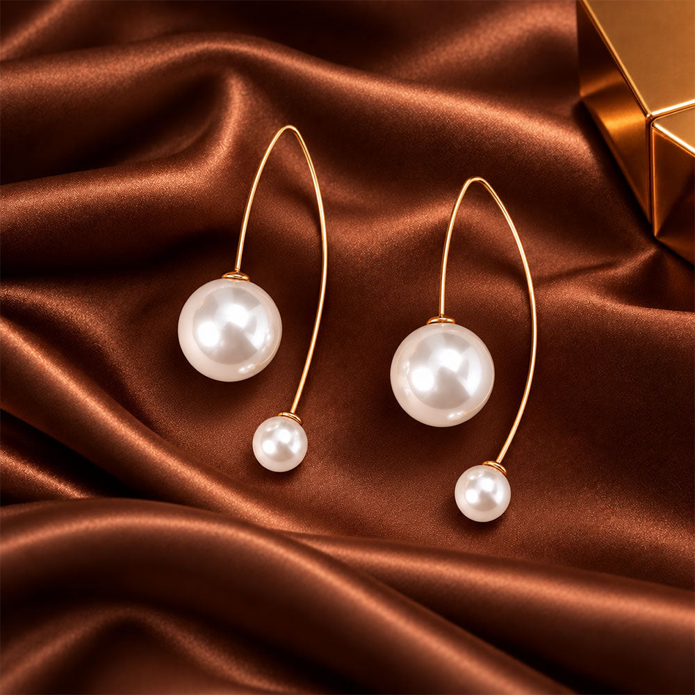 Power Gleam- Pearl Stud Earreings