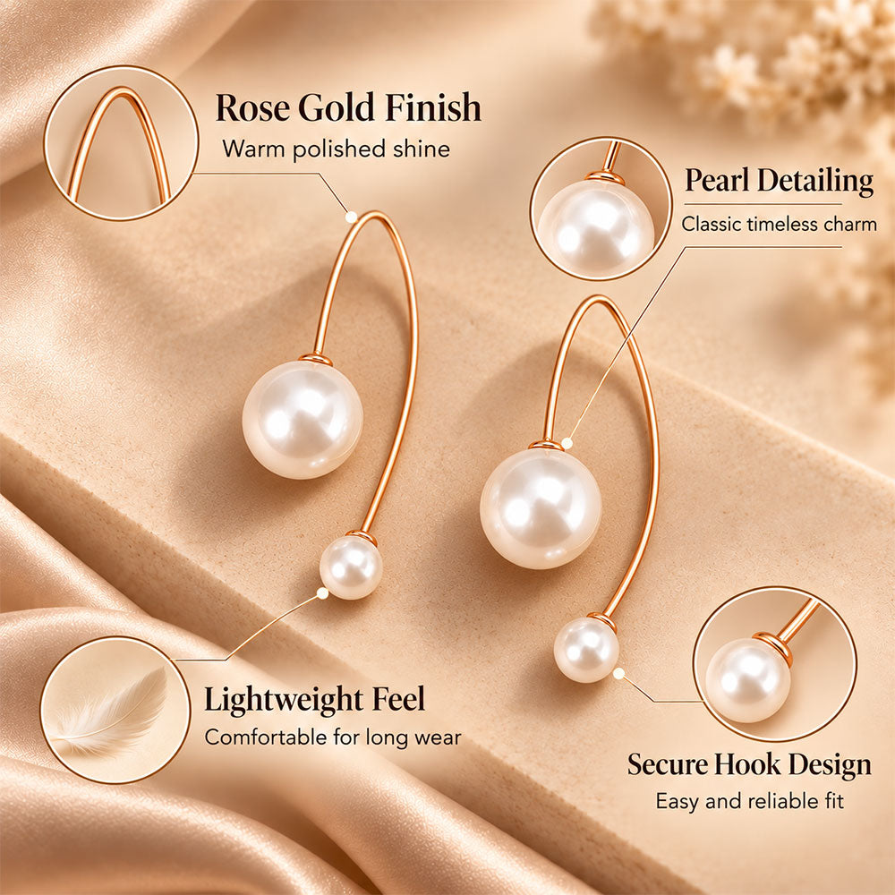 Power Gleam- Pearl Stud Earreings