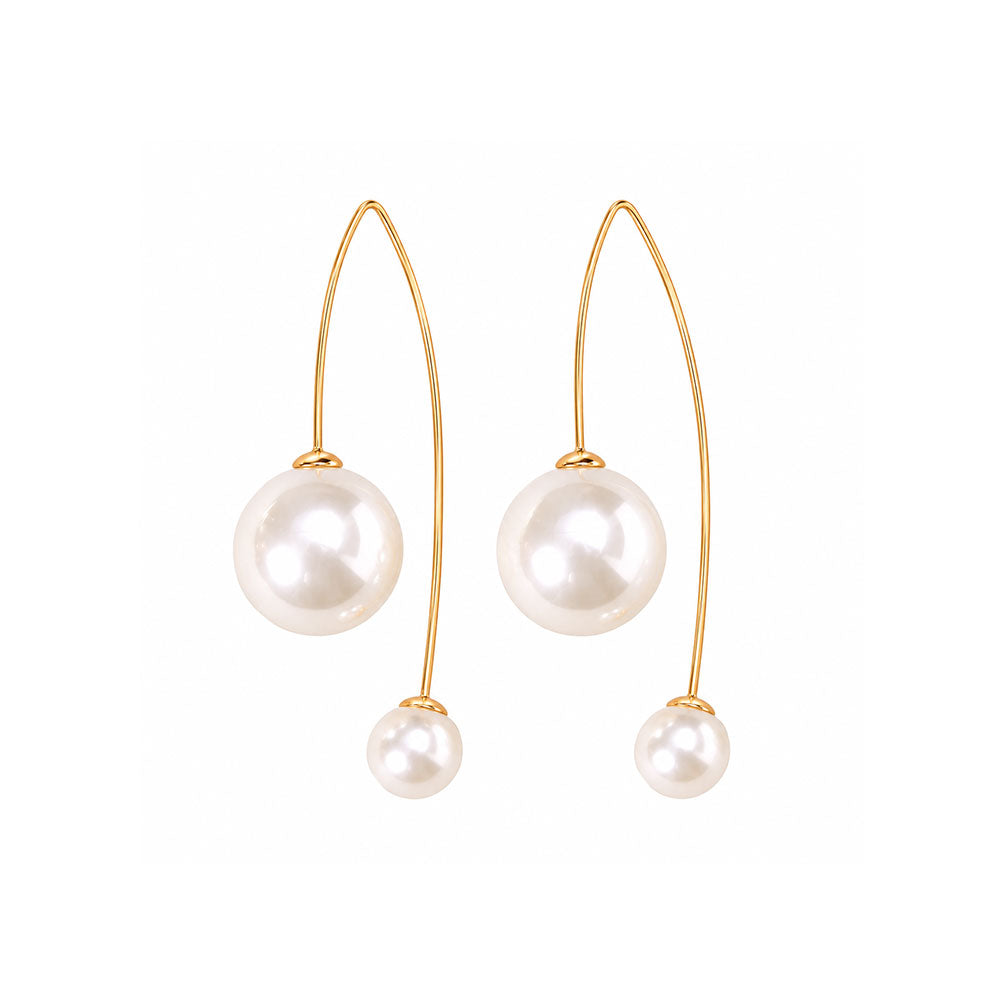 Power Gleam- Pearl Stud Earreings