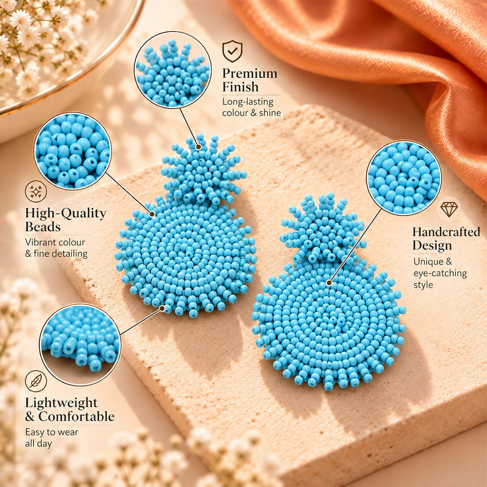 Beauty and the beads- Beaded Dangler Earrings.
