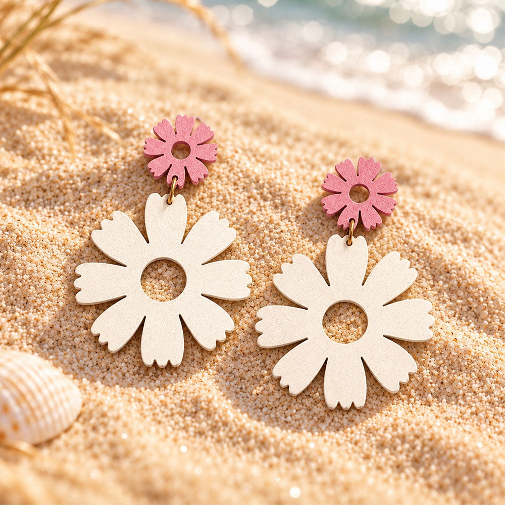 Floral Bloom- Flower dangler earrings