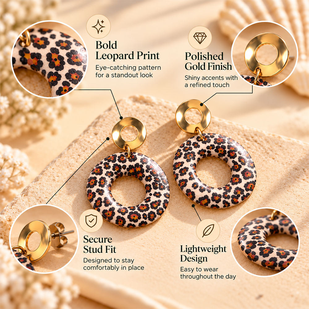 Pattern Princess- Animal printed dangler earrings