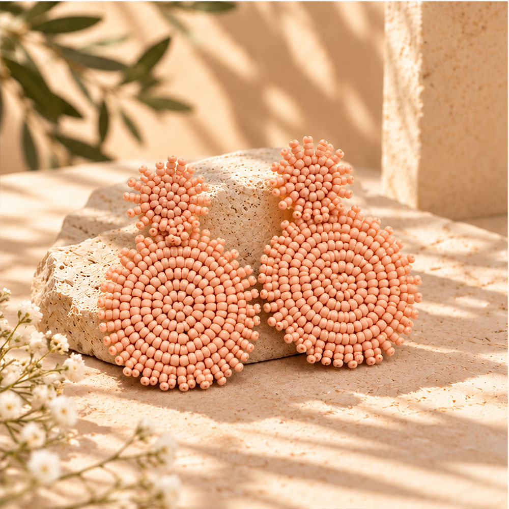 beads buddy- Beaded Dangler earrings