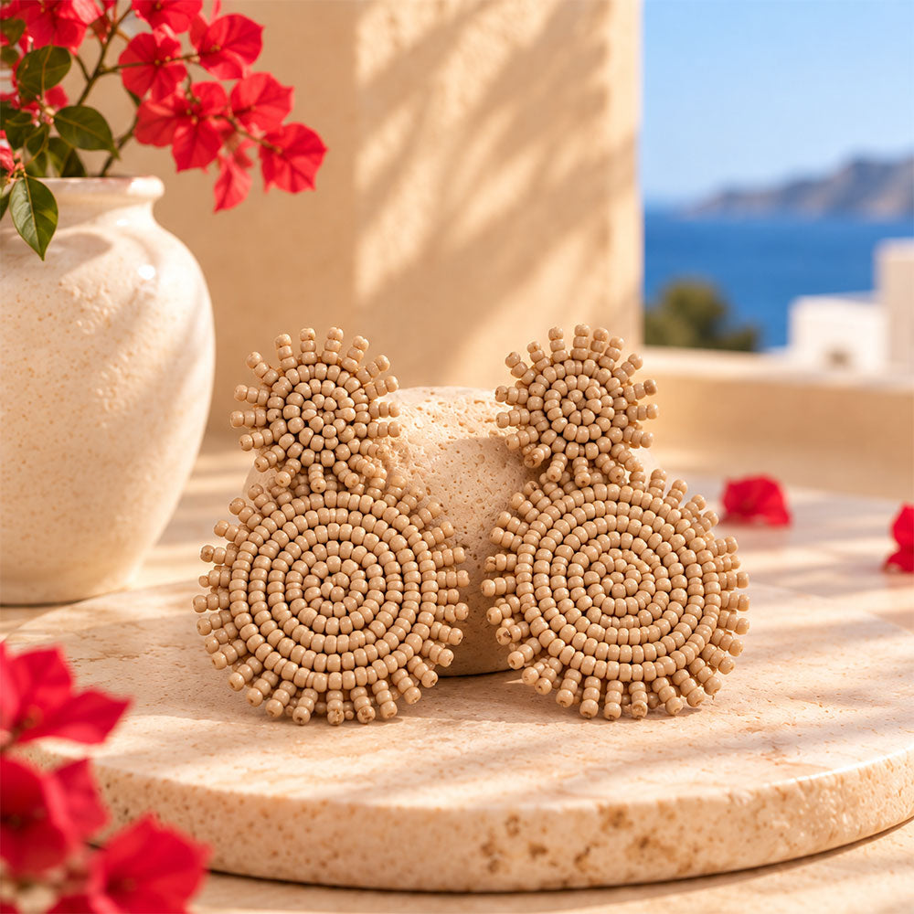 beads buddy- Beaded Dangler earrings