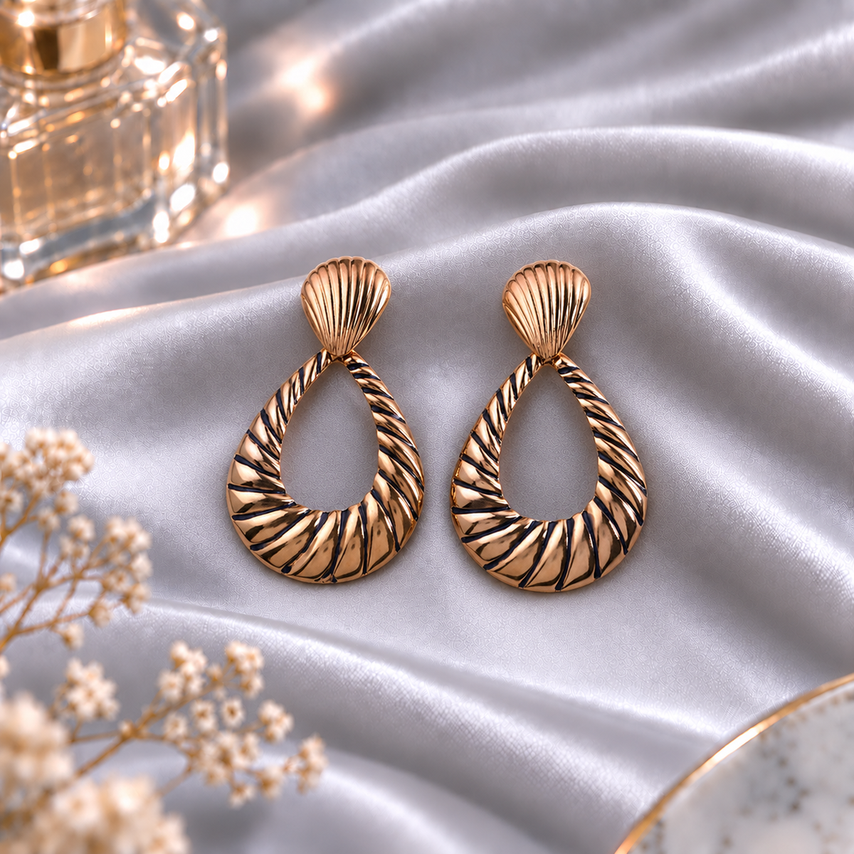 Sun Dance- Striped dangler earrings