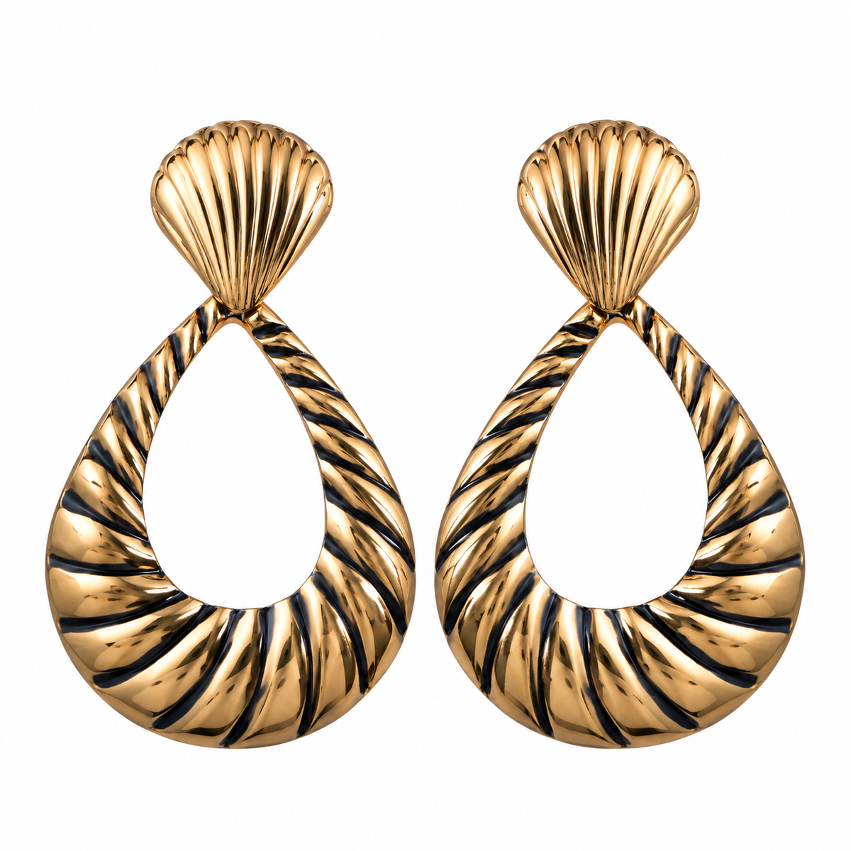 Sun Dance- Striped dangler earrings