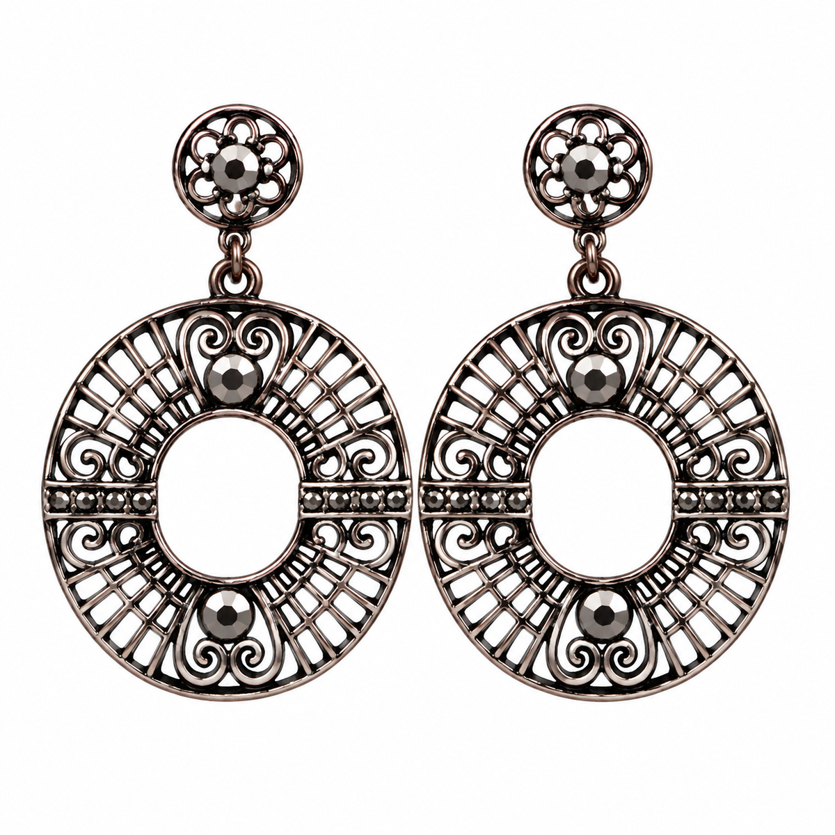 Drifted light- Patterned Dangler earrings
