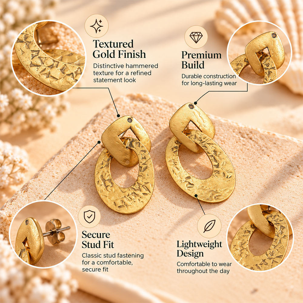 GoldLoop- Dangler Earrings