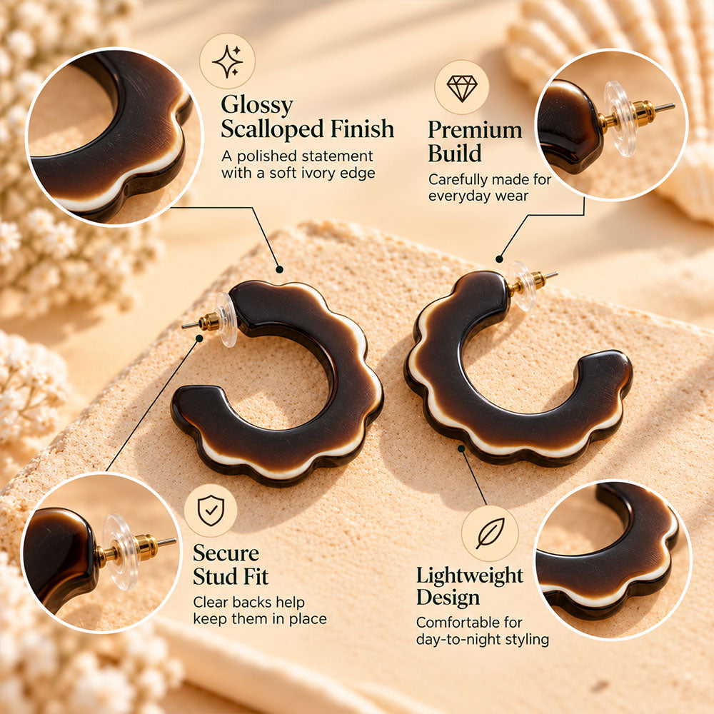 WildFlower- Wooden Stud Earrings