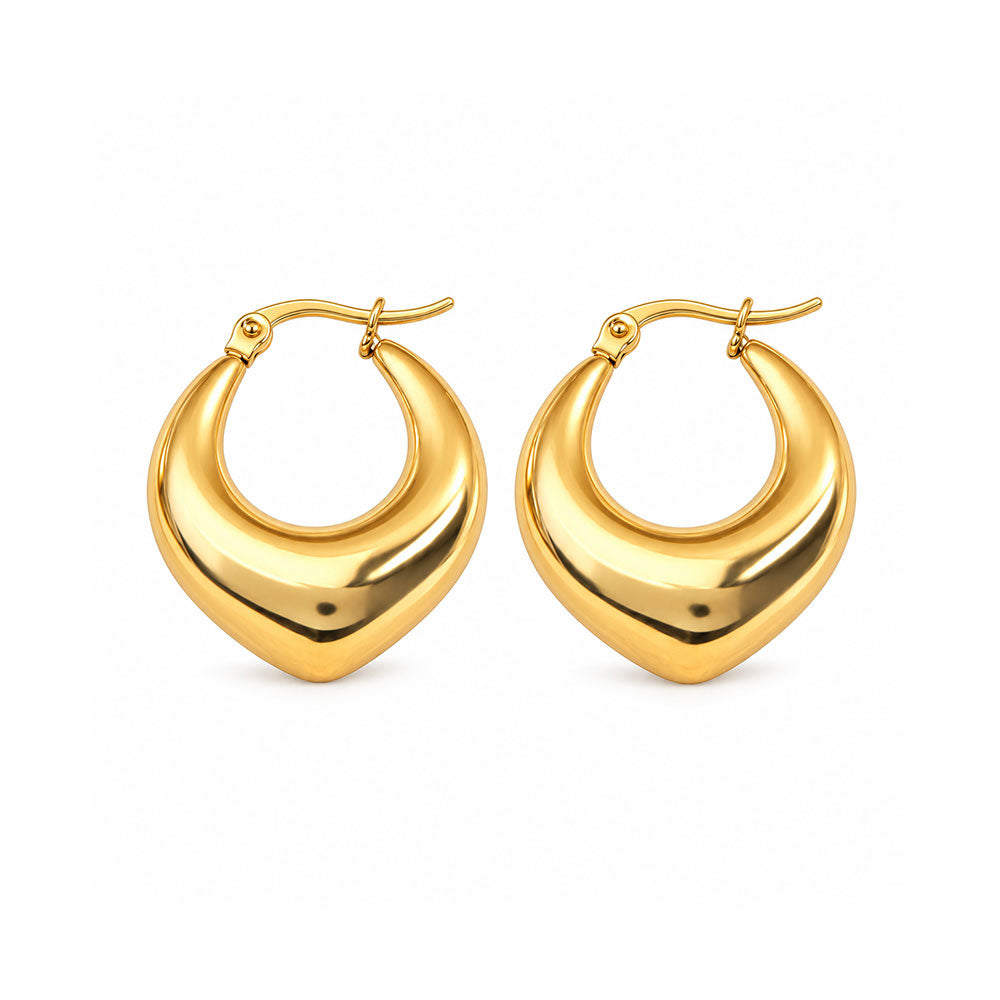 Drop Glow- Golden Hoop Earrings