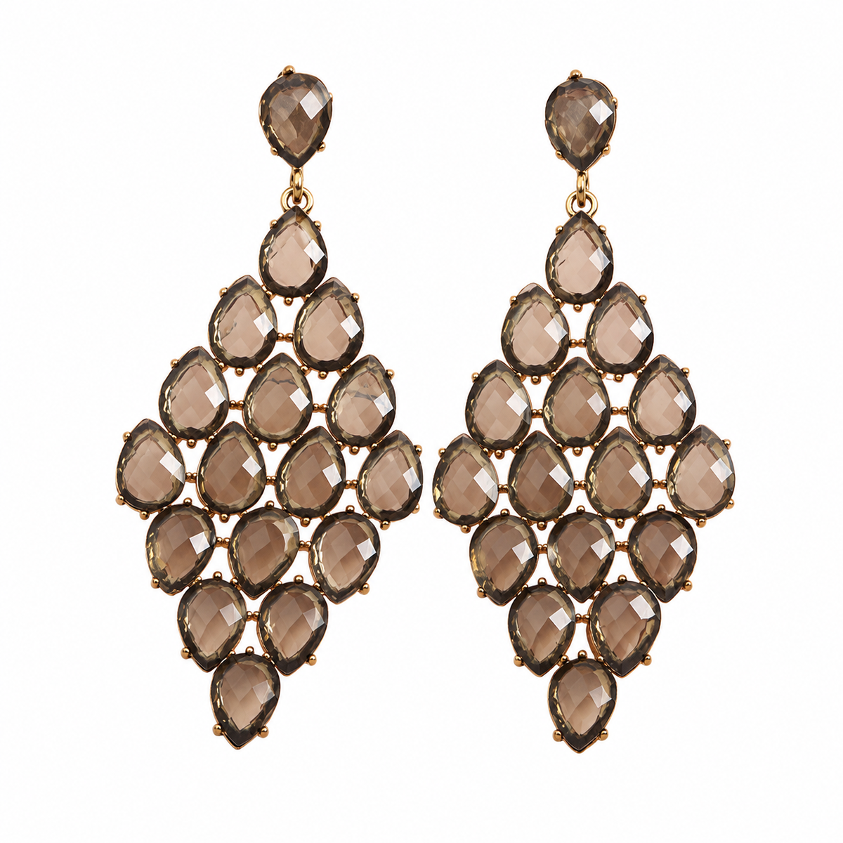 Bubble Beads- Bead Rhombus Dangler Earrings