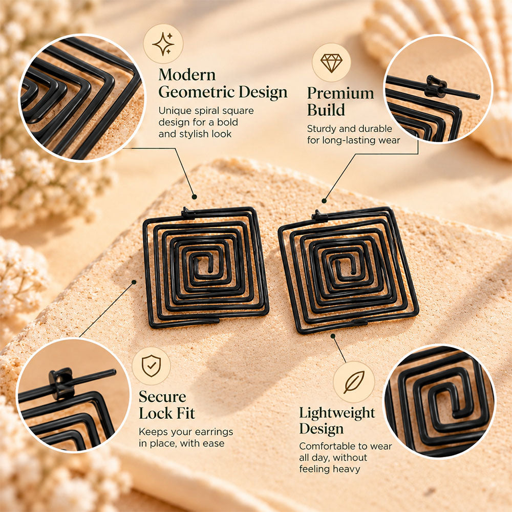 Swirly shine- Swirly stud earrings