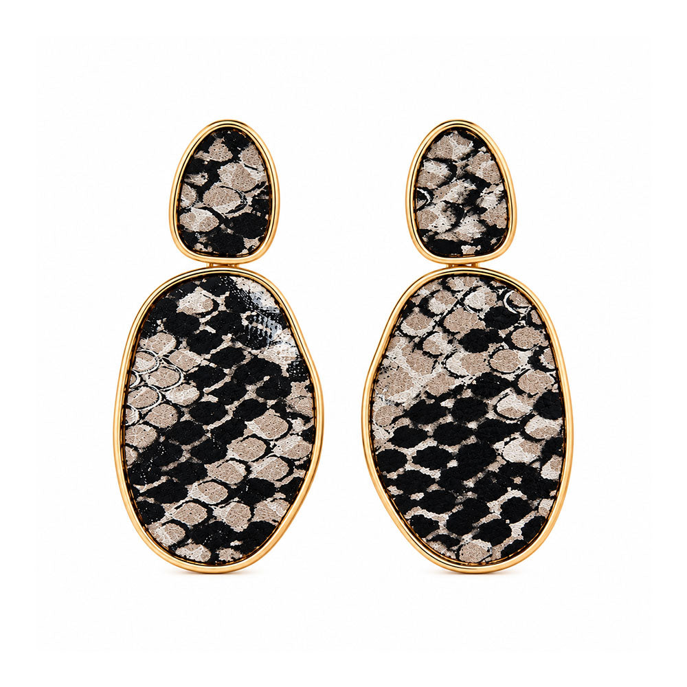 Shine scales- Animal printed Dangler earrings