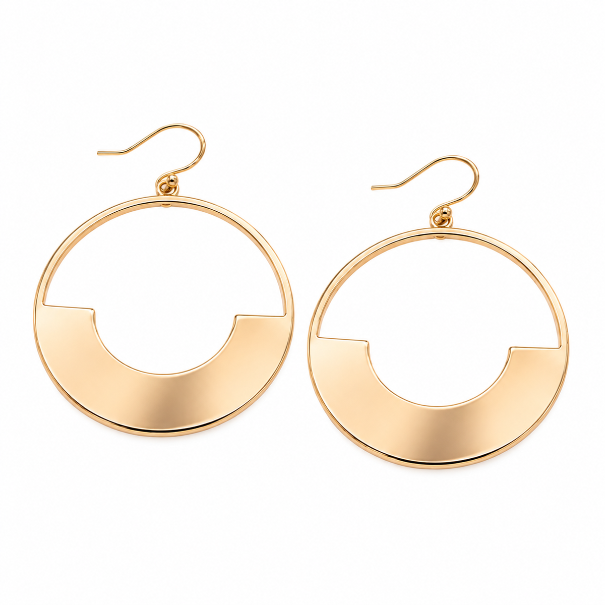 majesty- Golden Framed Hoop Earrings