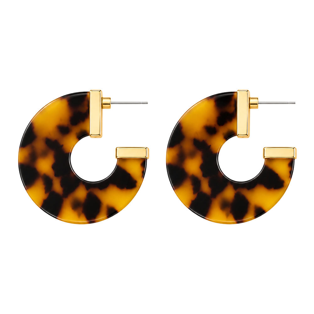 Velvet Light- Animal pronted hoop earrings