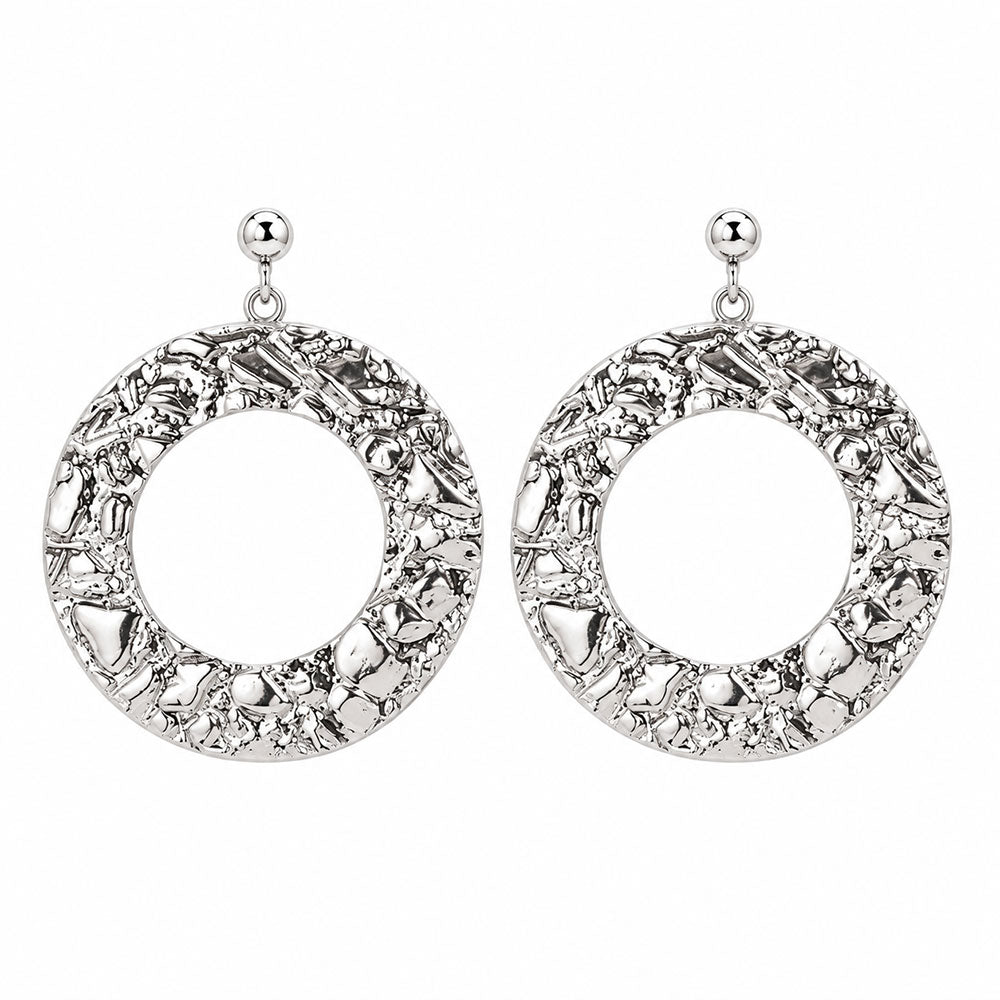 Luminous Grace- metallic hanger dangler earrings