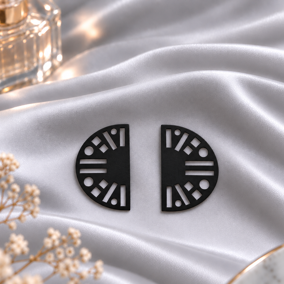 Luna dew- Semi- Circle Stud Earrings
