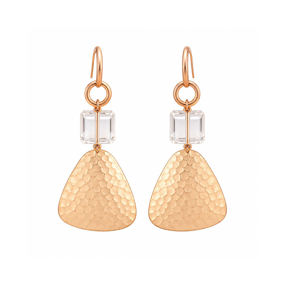 The Golden Story- Metallic golden dangler earrings