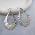 Grace Shine- Metallic silver dangler earrings