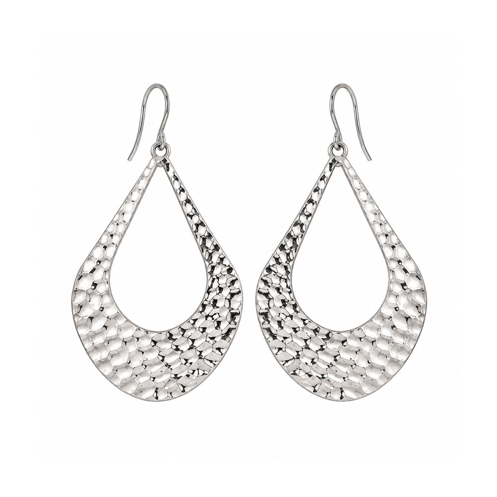 Grace Shine- Metallic silver dangler earrings