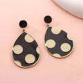 Polka pretty- Polka dotted dangler earrings