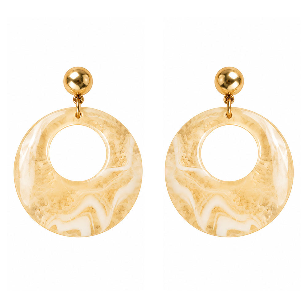 Cloud glow- orbicular shape Dangler earrings