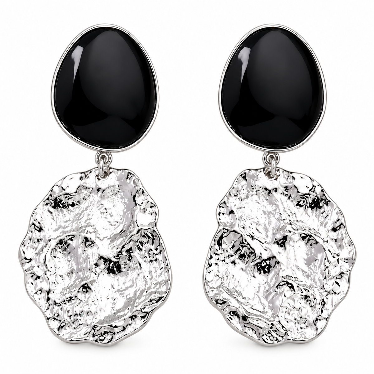 Dark Rays- Black dangler Earrings