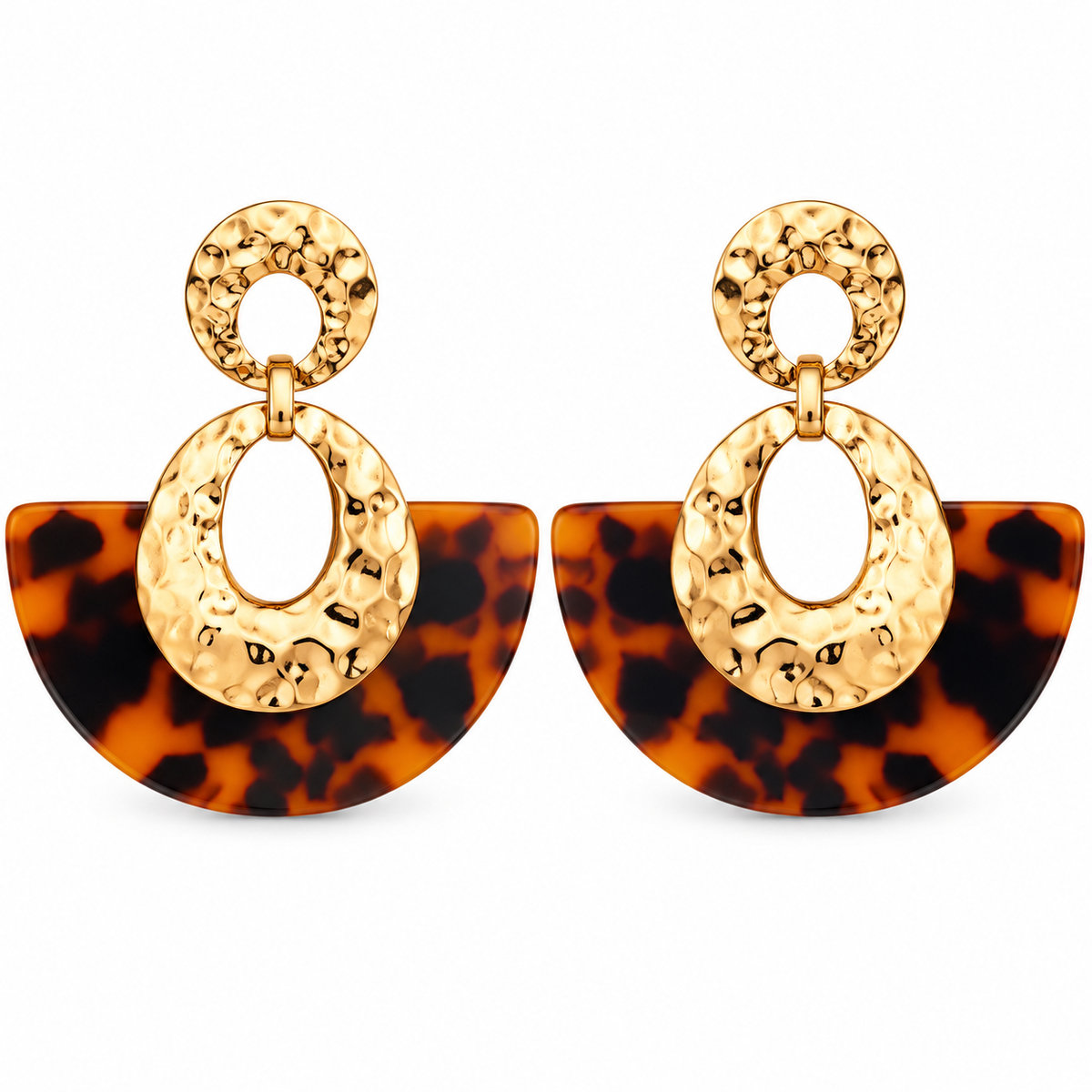 Gleam and shine- Golden metallic dangler earrings