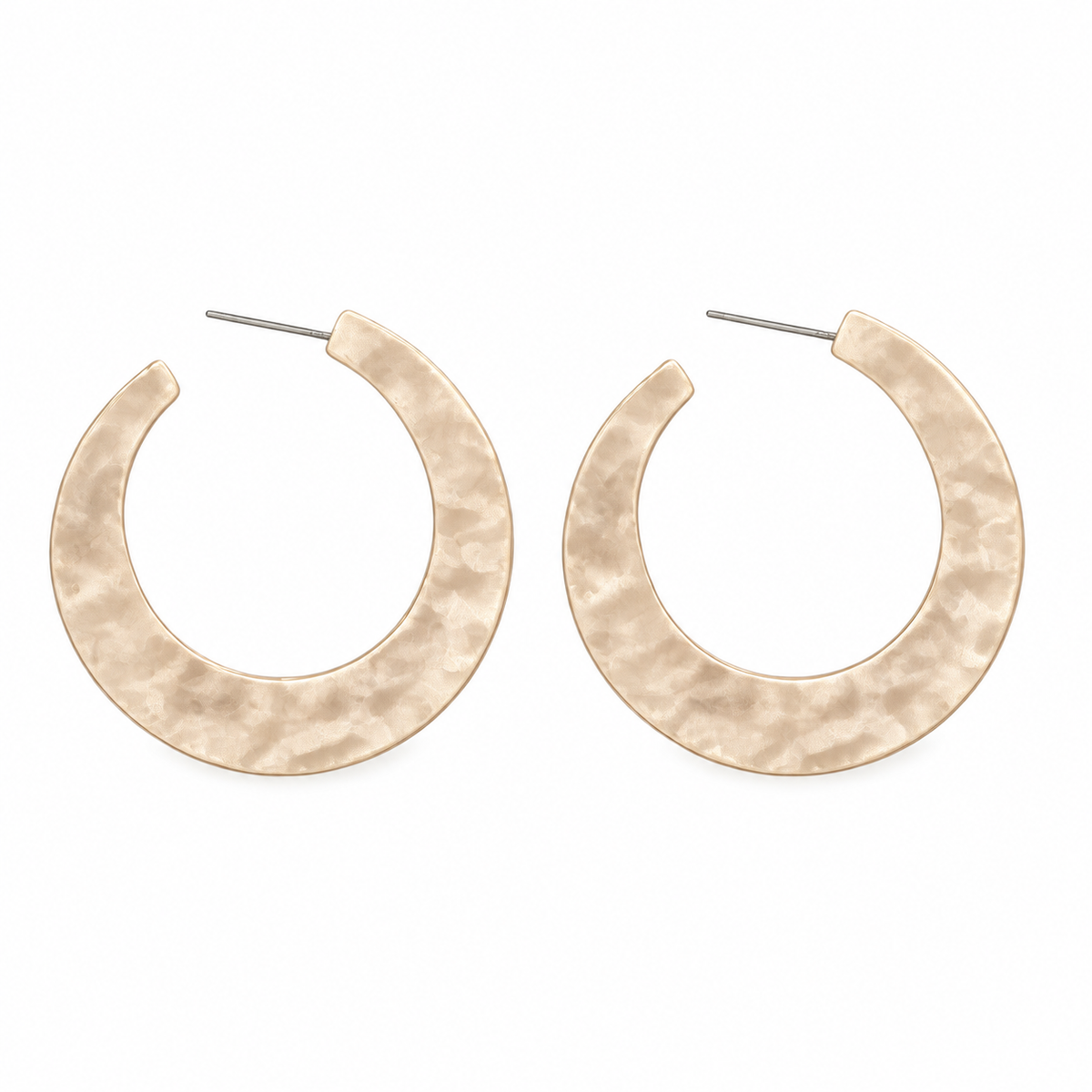 Glow- Metallic golden hoops earrings