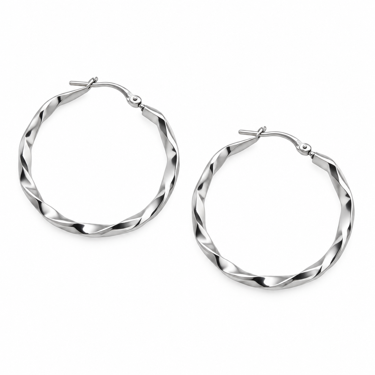 Golden Bloom- Twisted metallic hoop earrings