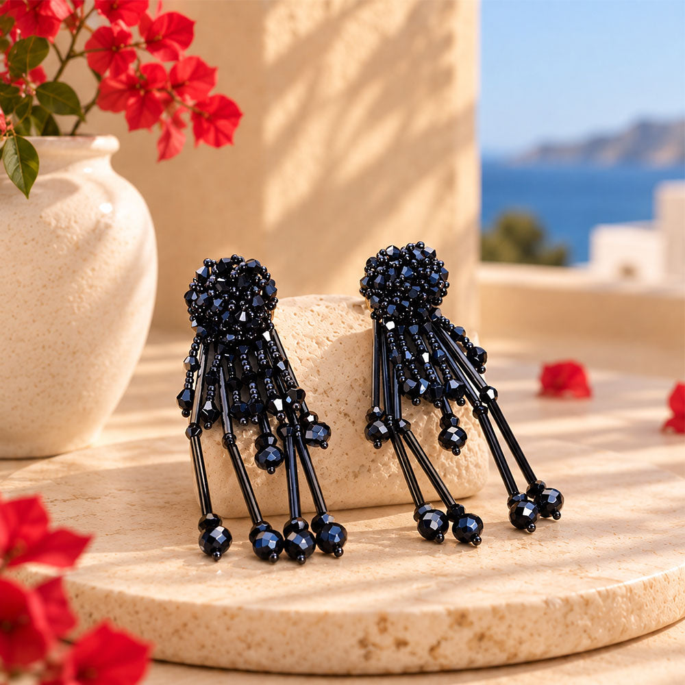 Disco Dazzle- Sparkly stone studded Dangler earrings