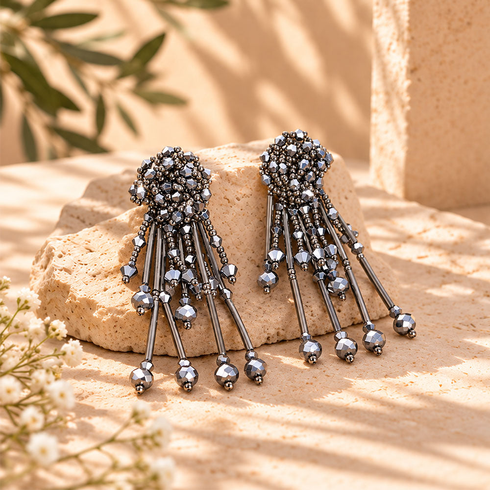 Disco Dazzle- Sparkly stone studded Dangler earrings